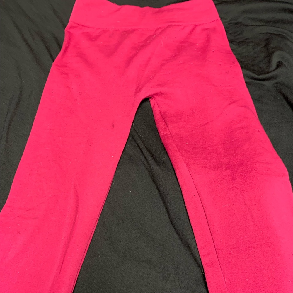 Pink thick leggings